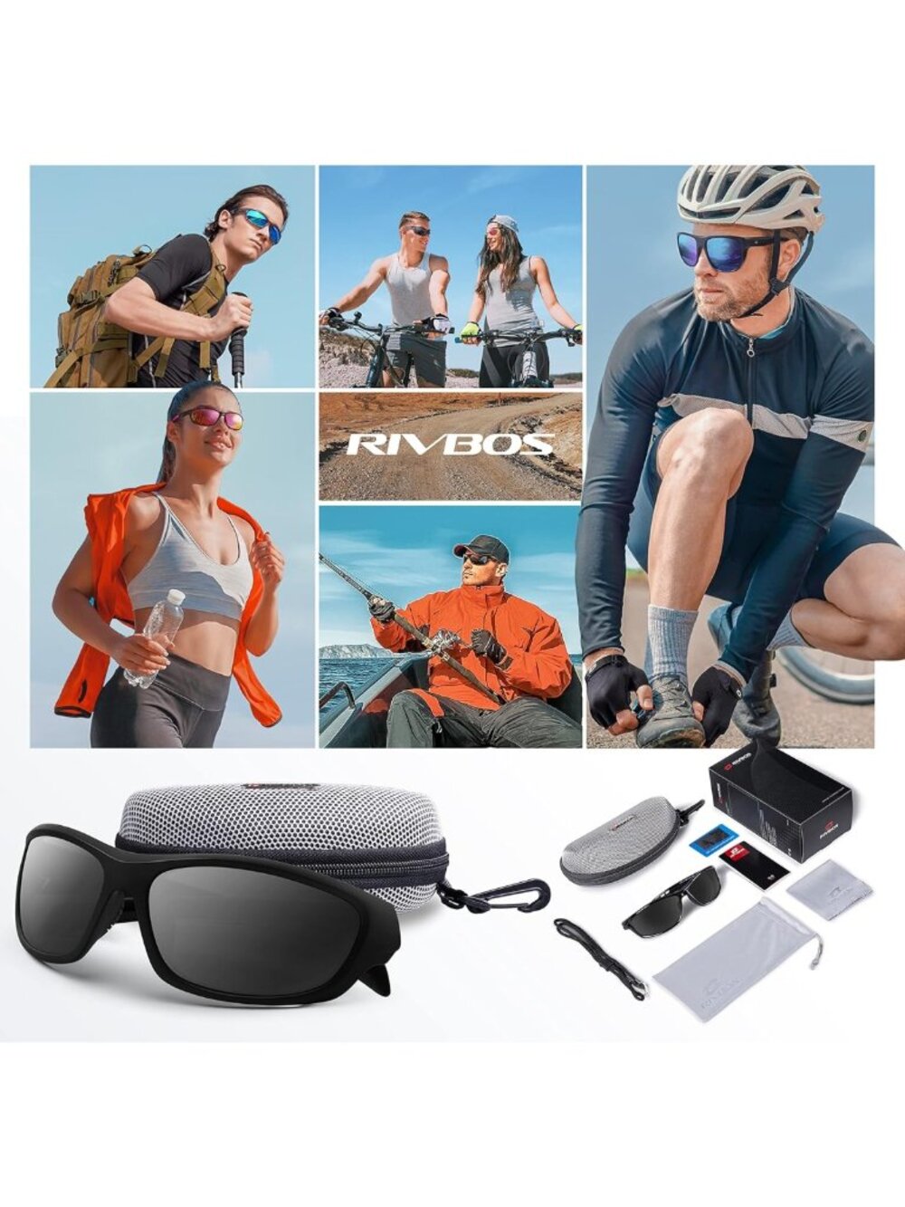 Polarized UV400 Sunglasses for Men & Women - Ideal for Fishing, Cycling - Picture 6 of 6